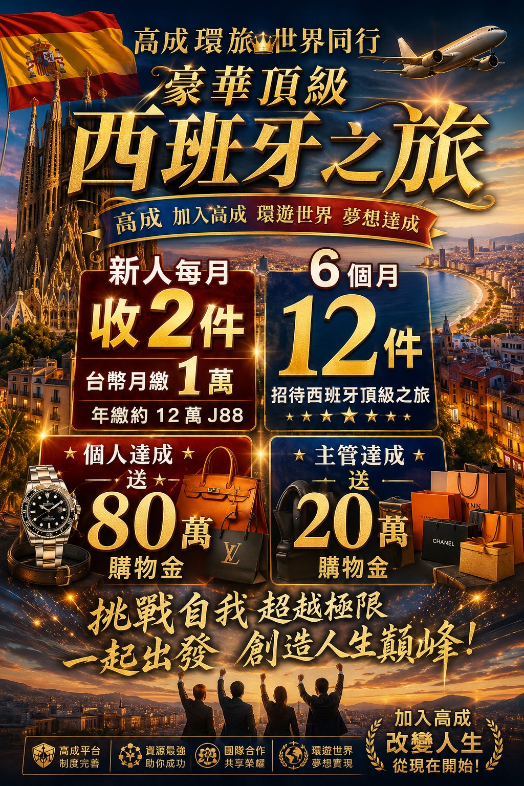 西班牙高峰海外旅遊活動海報